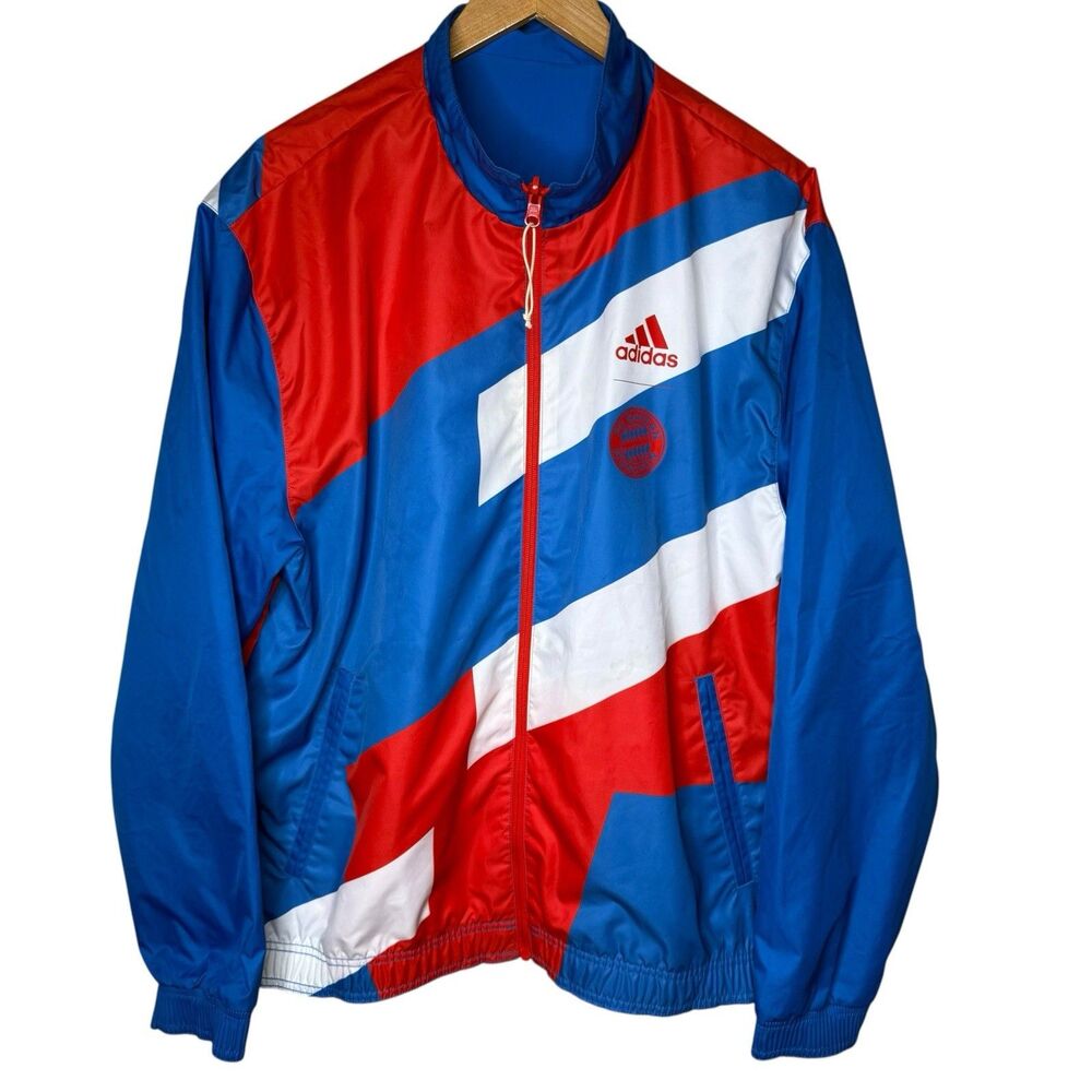 Adidas Bayern Munich Reversible Anthem Jacket Mens Large Soccer Futbol 2022/23